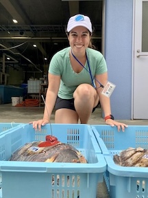 Bianca with turtle for STRETCH project